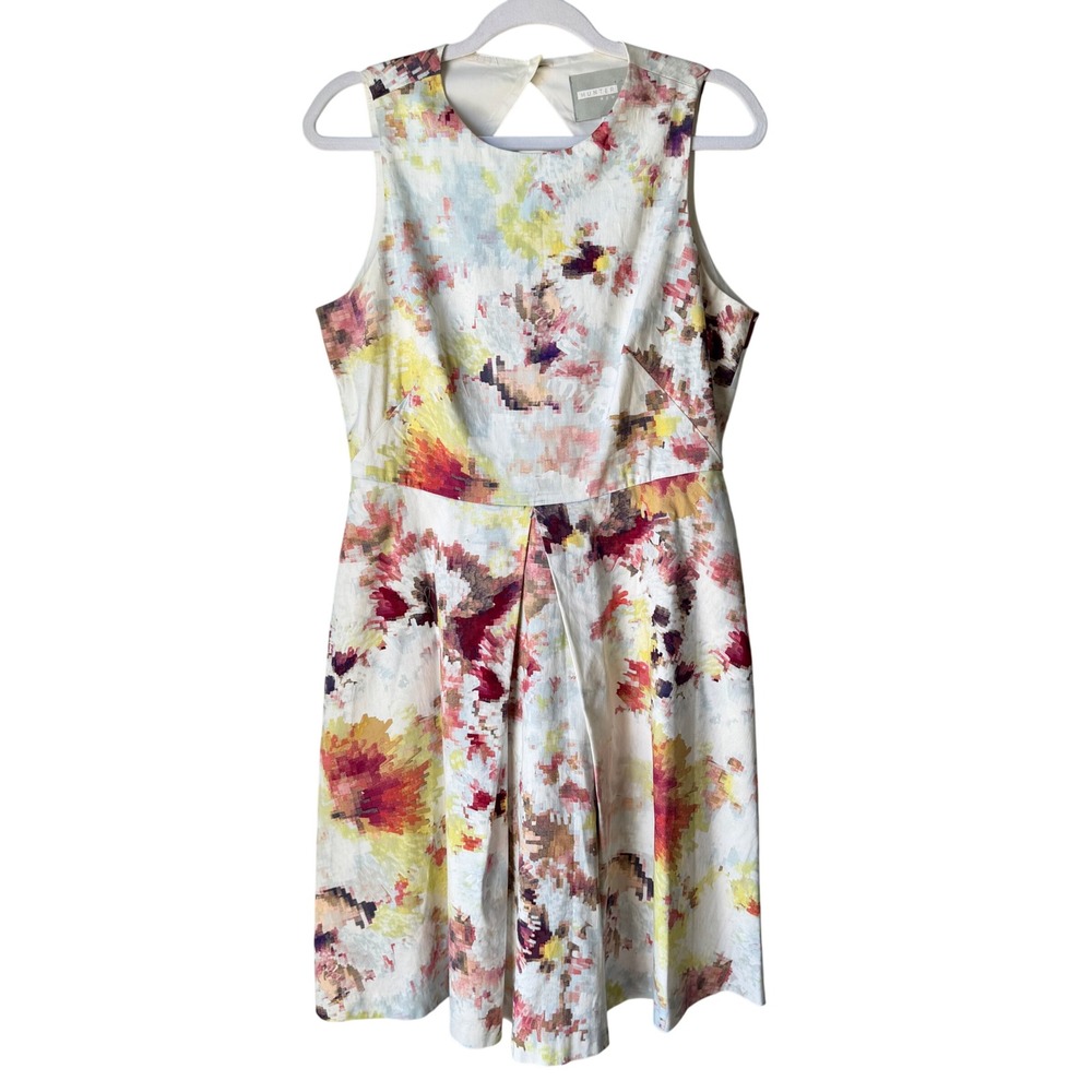 Anthropologie Hunter Bell New York Kukka Tea Dress Sleeveless Floral Cotton SZ 8